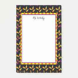 Cute Halloween Candy corn Anpassningsbar Stickies Post-it Block