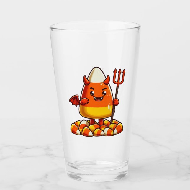 Cute Halloween candy corn monster Glaskopp (Framsida)