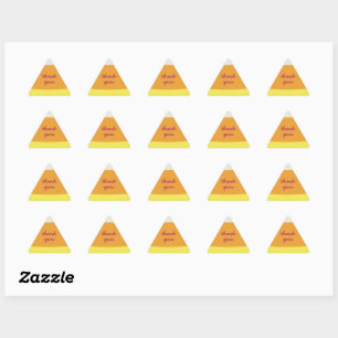 Cute Halloween Candy corn Triangelformat Klistermärke