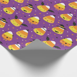 Cute Halloween Candy Corns in costume purple Presentpapper
