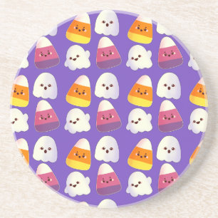 Cute Halloween Candy och Ghost Mönster Underlägg