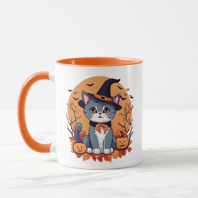 Cute Halloween Cat Combo Mugg (Vänster)