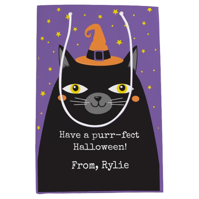 Cute Halloween Cat Gift Bag (Framsidan)
