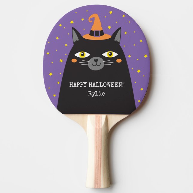 Cute Halloween Cat Kids Party Pingisracket (Framsidan)