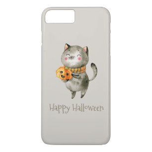 Cute Halloween Cat med Pumpkin Telefonväska