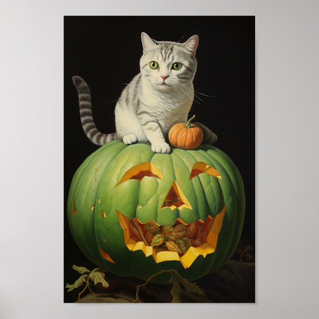 Cute Halloween Cat Poster (Framsidan)