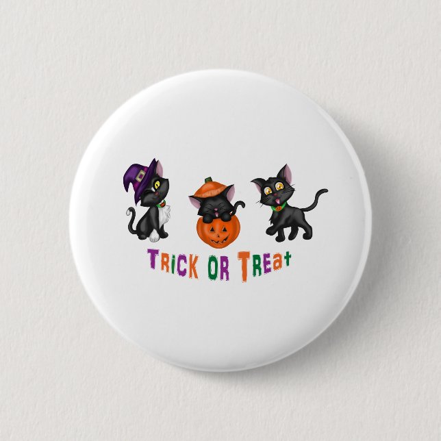 Cute Halloween Cats Knapp (Framsida)
