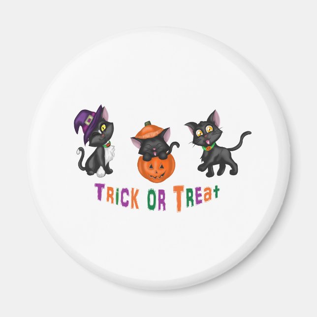 Cute Halloween Cats Magnet (Framsidan)