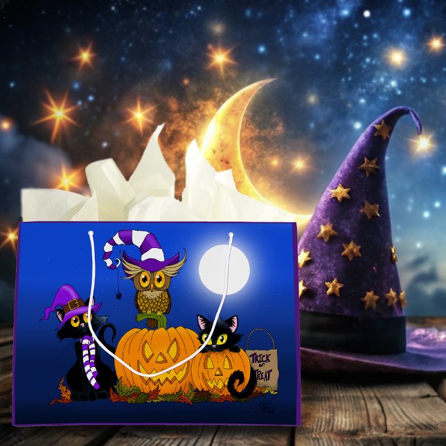 Cute Halloween Cats och Uggla (Skapare uppladdad)