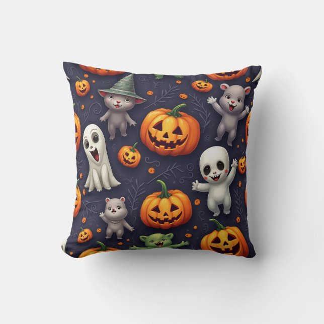 Cute Halloween Character Cushion Kudde (Framsida)
