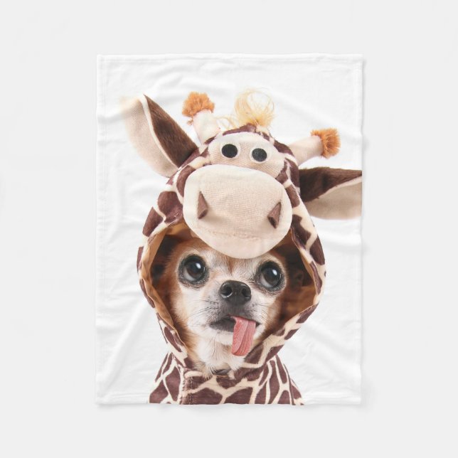 Cute Halloween Chihuahua Fleece Blanket (Framsidan)