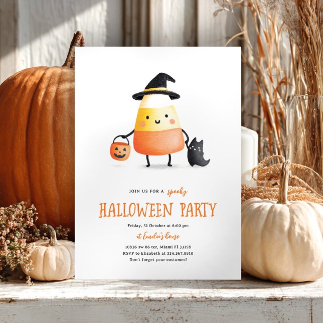 Cute Halloween Children Party Inbjudningar (Skapare uppladdad)