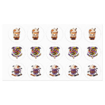 Cute Halloween Coffee & Candy Sticker Collection