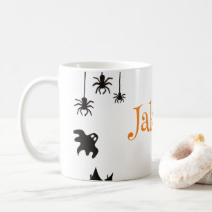 Cute Halloween Coffee Mugg med Namn - Personlig