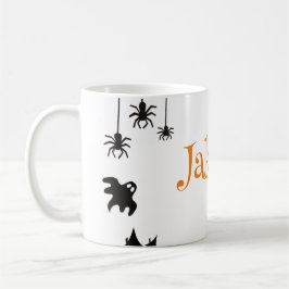 Cute Halloween Coffee Mugg med Namn - Personlig
