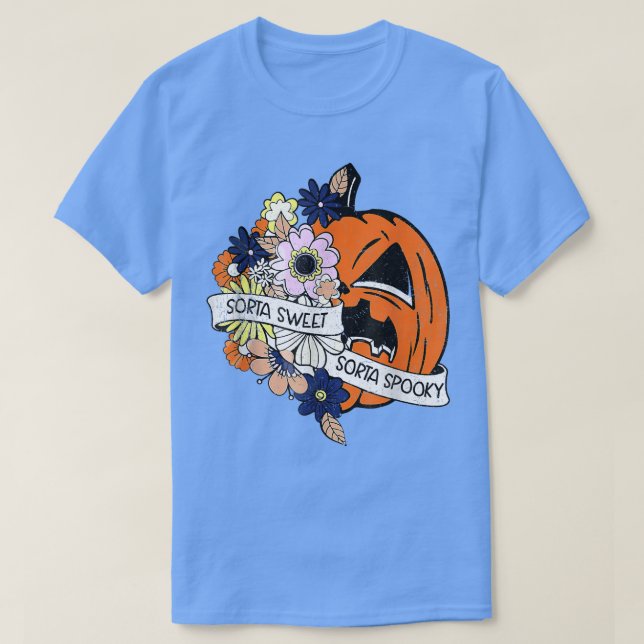 Cute Halloween Costume Fall Pumpkin Sorta Sweet So T Shirt (Design framsida)