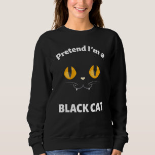 Cute Halloween Costume låtsas som en svart katt T Shirt