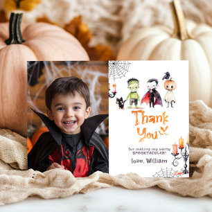 Cute Halloween Costume party-fototack Inbjudningar