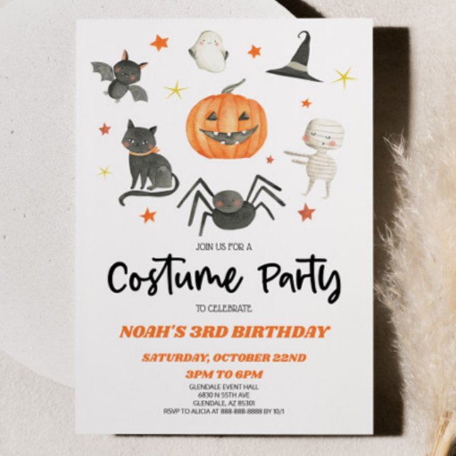 Cute Halloween Costume Party-inbjudan Inbjudningar (Skapare uppladdad)