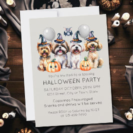 Cute Halloween Costume Party Inbjudningar