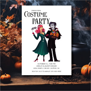 Cute Halloween Costume Party Inbjudningar