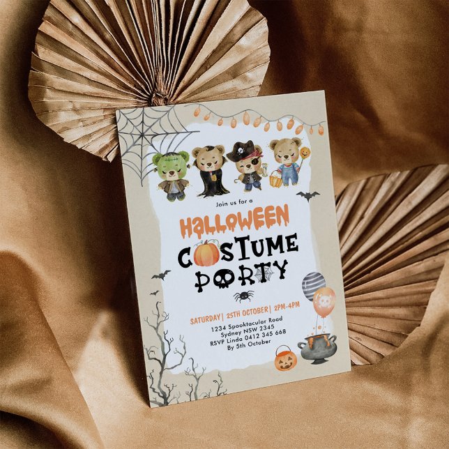 Cute Halloween Costume Party Kids Inbjudningar (Skapare uppladdad)