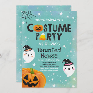 Cute Halloween Costume Party Spooktacular Inbjudningar