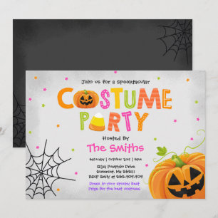 Cute Halloween Costume Party Spooktacular Inbjudningar