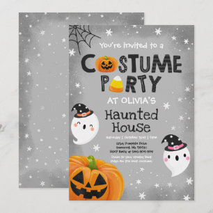 Cute Halloween Costume Party Spooktacular Inbjudningar