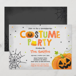 Cute Halloween Costume Party Spooktacular Inbjudningar