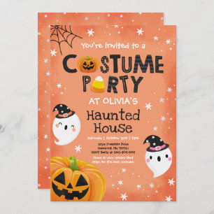 Cute Halloween Costume Party Spooktacular Inbjudningar
