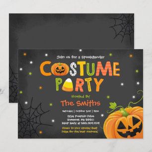 Cute Halloween Costume Party Spooktacular Inbjudningar