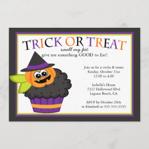 Cute Halloween Cupaka Kids Costume Party Inbjudningar