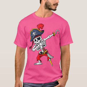 Cute Halloween Dabbing Pirat Skeleton Funny T Shirt