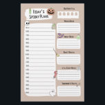 Cute Halloween Daily Planner Lakan<br><div class="desc">Det här är din dagstidsplan för en roligt Halloween-månad. Sitt ner i dagens trick och behandla högerna här!</div>