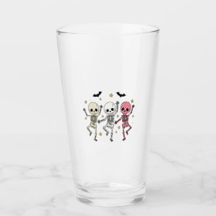 Cute Halloween Dancing Skeletons Glaskopp