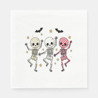 Cute Halloween Dancing Skeletons Pappersservett