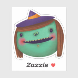 Cute Halloween Dekoration Witch Klistermärken