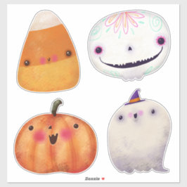 Cute Halloween-dekorgruppssamling Klistermärken
