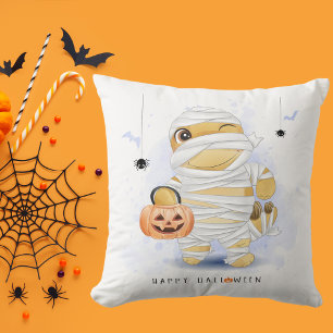 Cute Halloween Dinosaur, maskerad som Mummy Pumpki Kudde