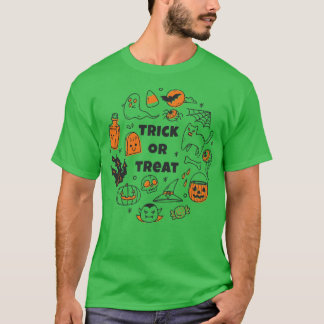 Cute Halloween Doodle Art T Shirt