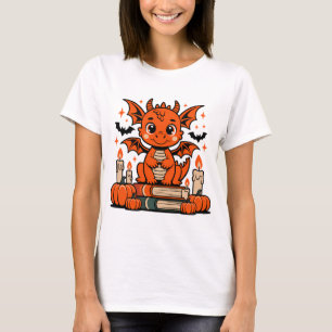 Cute Halloween Dragon med Bokar T Shirt