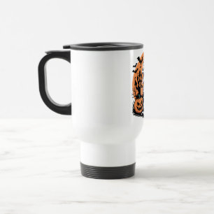 Cute Halloween Dragon Skeleton med kaffe Resemugg