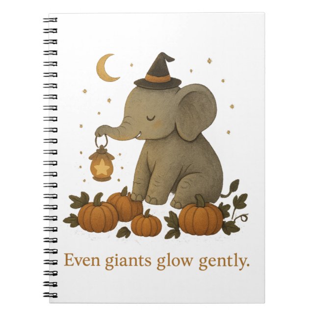 Cute Halloween Elephant Spiral bärbar dator - Spoo Anteckningsbok (Framsidan)