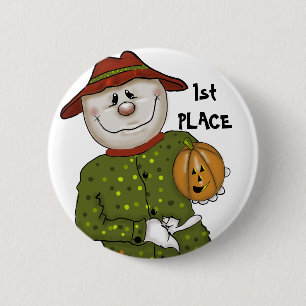 Cute Halloween Fågelskrämma Tävling-prisförmån Knapp