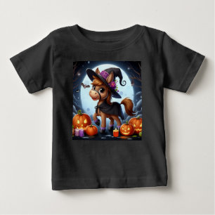 Cute Halloween/Fall Häst, fladdermus och pumpor T Shirt