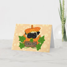 Cute Halloween Fall Pug Pugkin Pumpkin Patch