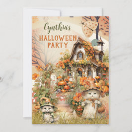 Cute Halloween fest-inbjudan Inbjudningar