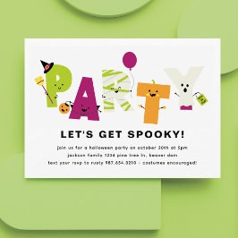 Cute Halloween fest-inbjudan Inbjudningar