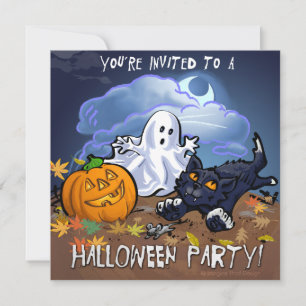 Cute Halloween fest Inbjudningar